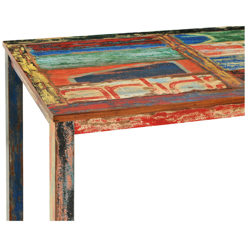 Marina Del Teak Rectangular Solid Wood Top with Solid Wood Base Dining Table