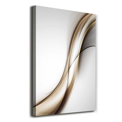 Brown Wave - Wrapped Canvas Print