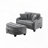 Chenille 2-seater Sofa, Double Sofa Chaise Longue-1827338632