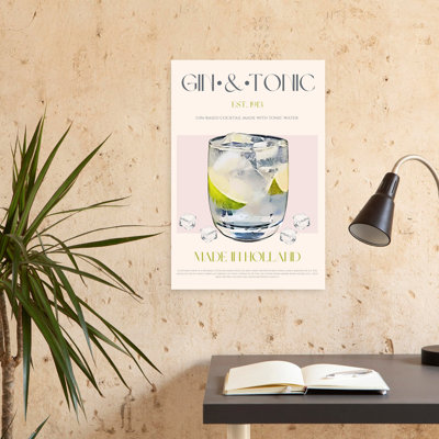 Classic Gin And Tonic 1 Piece Wrapped Canvas Wall Art