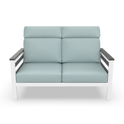 Townsend Metal Outdoor Loveseat With Sunbrella Cushion