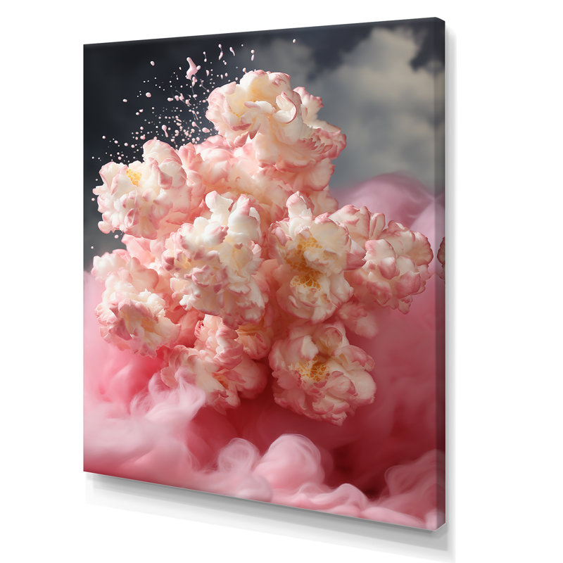 Écran rose rose argenté Popcorn Elegance II - Popcorn Wall Art, H 20 po x l 12 po x P 1 po