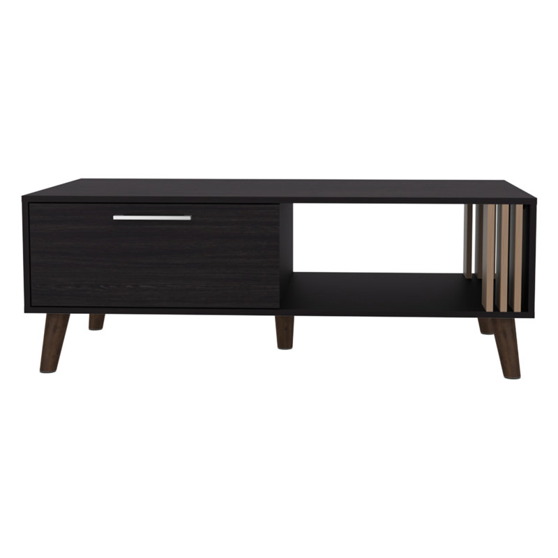 Coffee Table With A Door And Open Storage