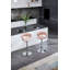 Ensemble de 2 tabourets de bar pivotants avec base en métal, tabourets de bar réglables en hauteur pour la maison