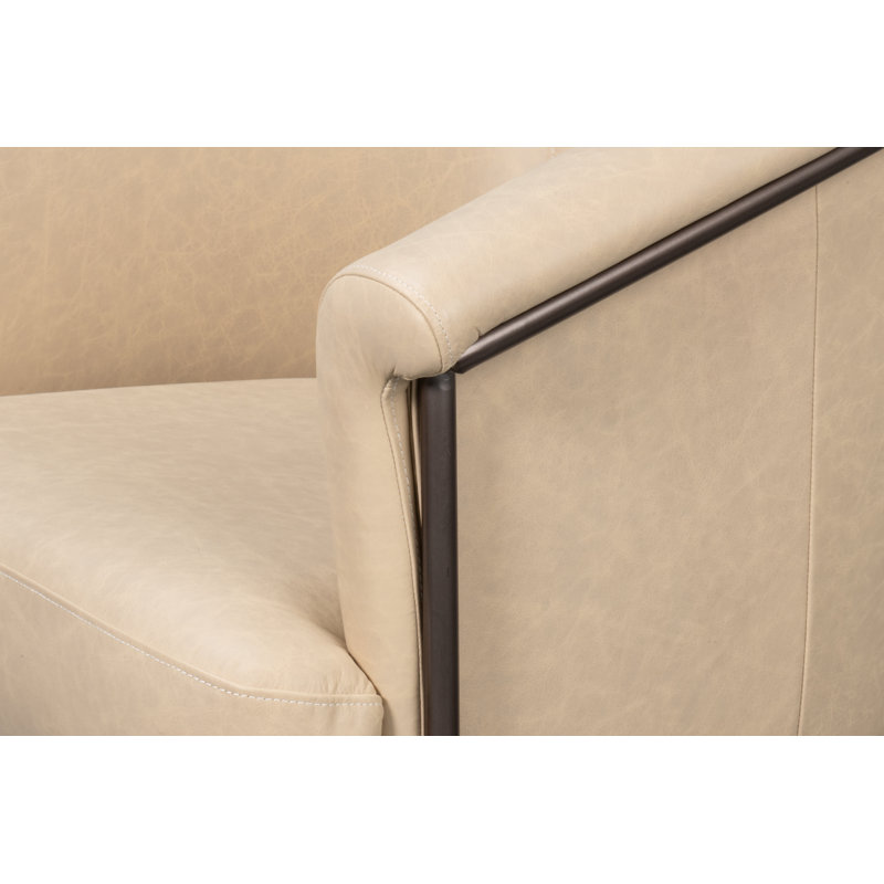 Nagel Armchair, White Genuine Leather