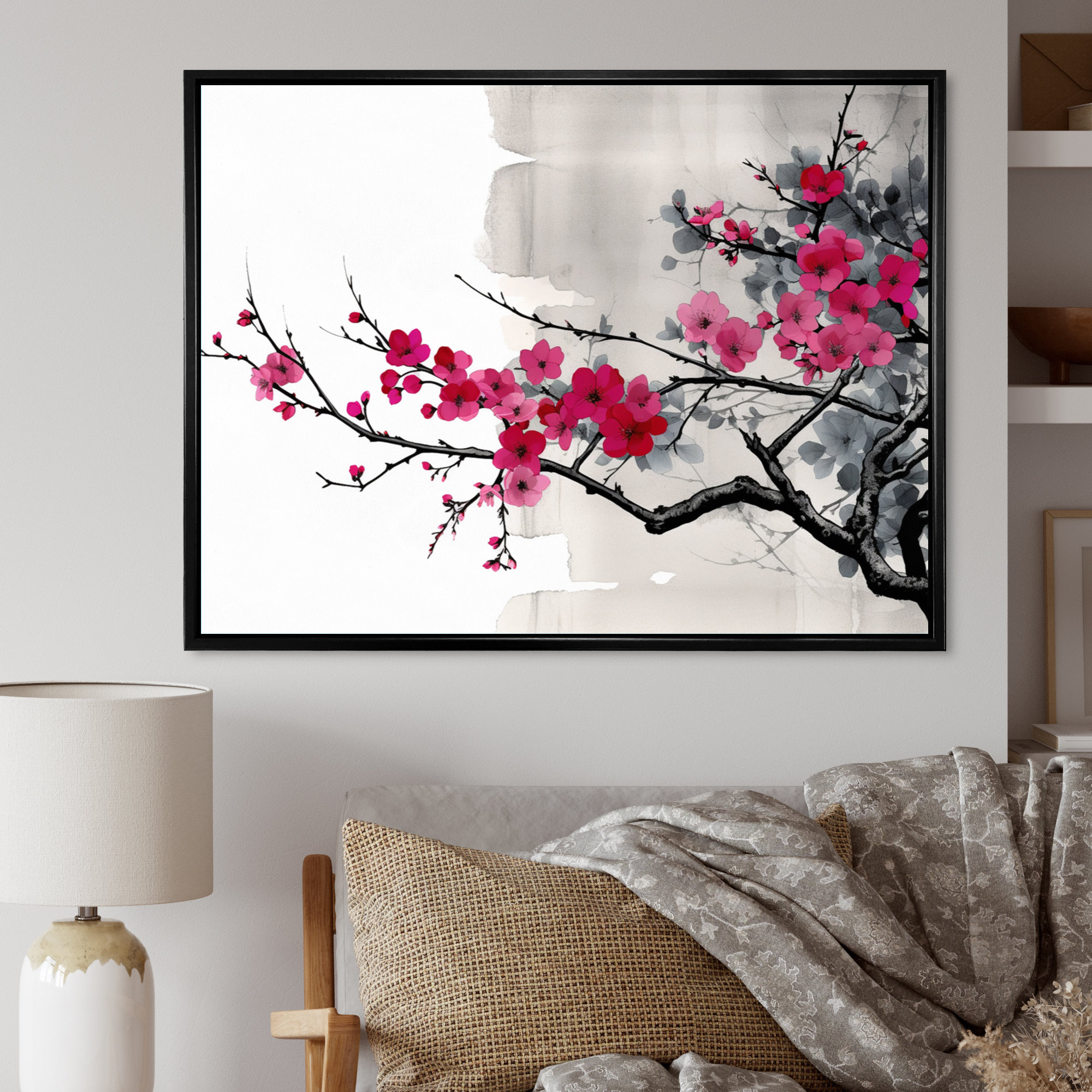 Winston Porter Asian Art Sumi Blossom II Framed On Canvas Print ...