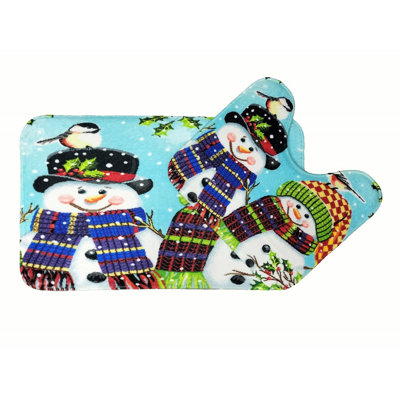 Christmas Memory Foam Bath Mat Set
