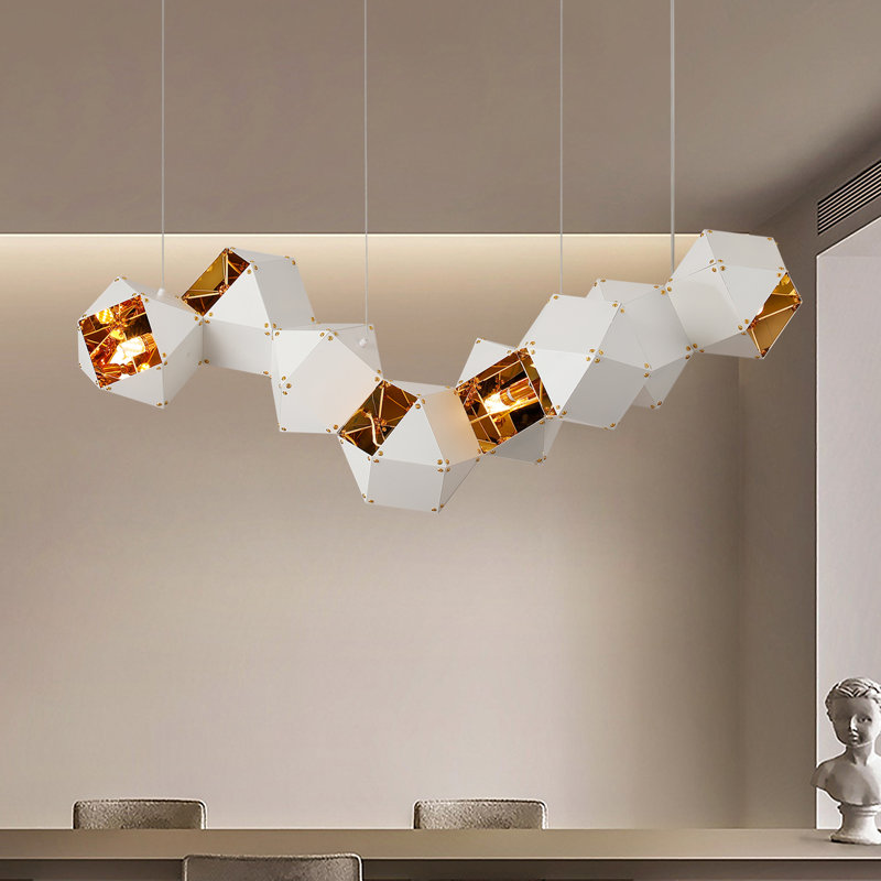 Lustre long 47 lumières 47,5 "en acier Welles