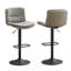 Tabourets de bar pivotants ajustables à double couche rembourrés avec dossier ergonomique (lot de 2)-1657744599-1676002800