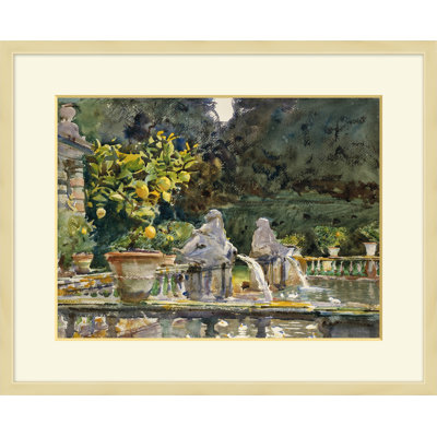 Garden Study 2 ', reproduction d'art encadrée sur verre