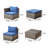 Patio Sofa With Cushions