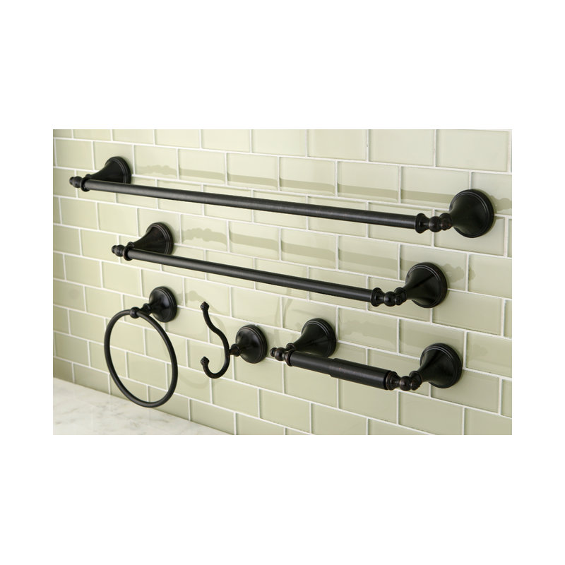 Kingston Brass Naples 5-Piece Bathroom Hardware Set, Oil Rubbed Bronze
