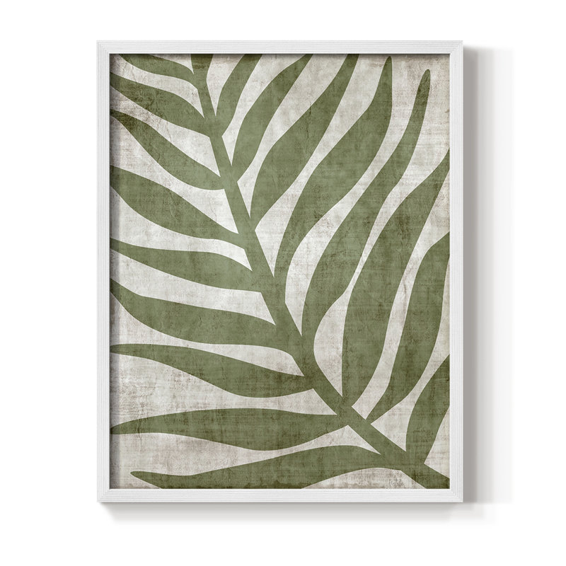 «Island Greenery I», reproduction encadrée - bois massif, Blanc, H 28 po x l 22 po