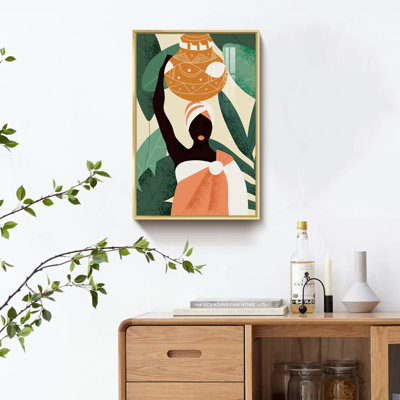 " Black Woman Hold Terracotta "