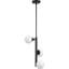 Luminaire suspendu contemporain noir mat à 3 lumières Avec 13,375 po-123355007