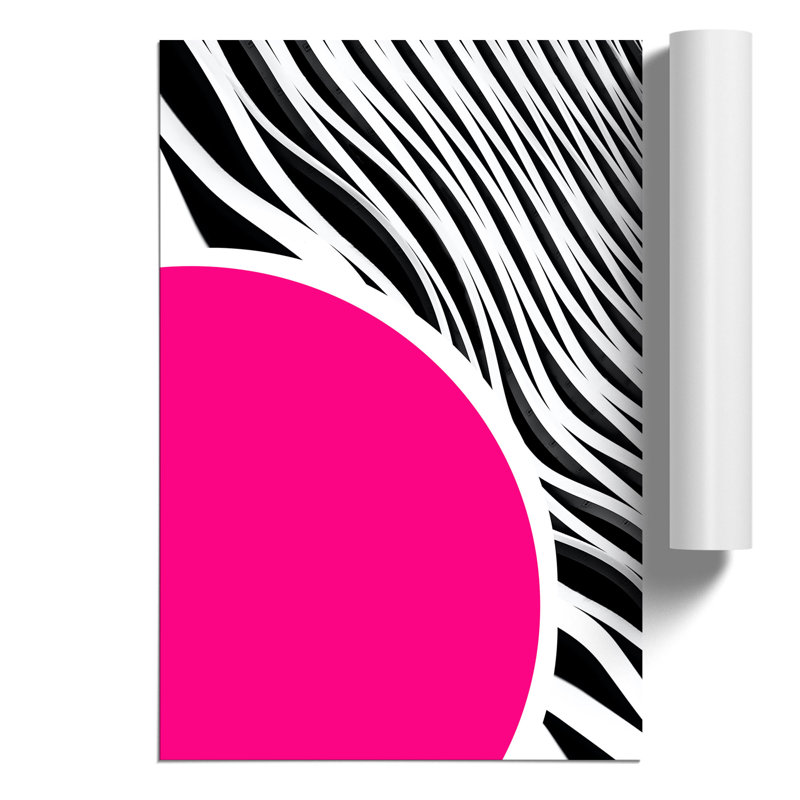 Abstract Zebra Lines - Frameless Print, 59cm H x 42cm W x 0.1cm D