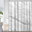 Rideau de douche blanc abstrait en marbre blanc avec 12 crochets-1813355040