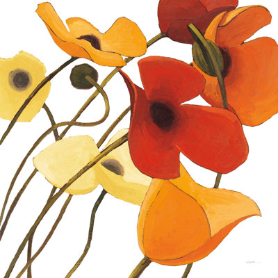 " Up Two On White Yellow " by Shirley Novak Painting Print