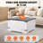 31.5" Farmhouse Coffee Table Hinged Square Table