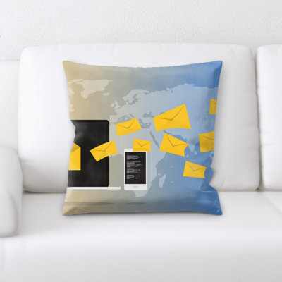 Email Throw Pillow