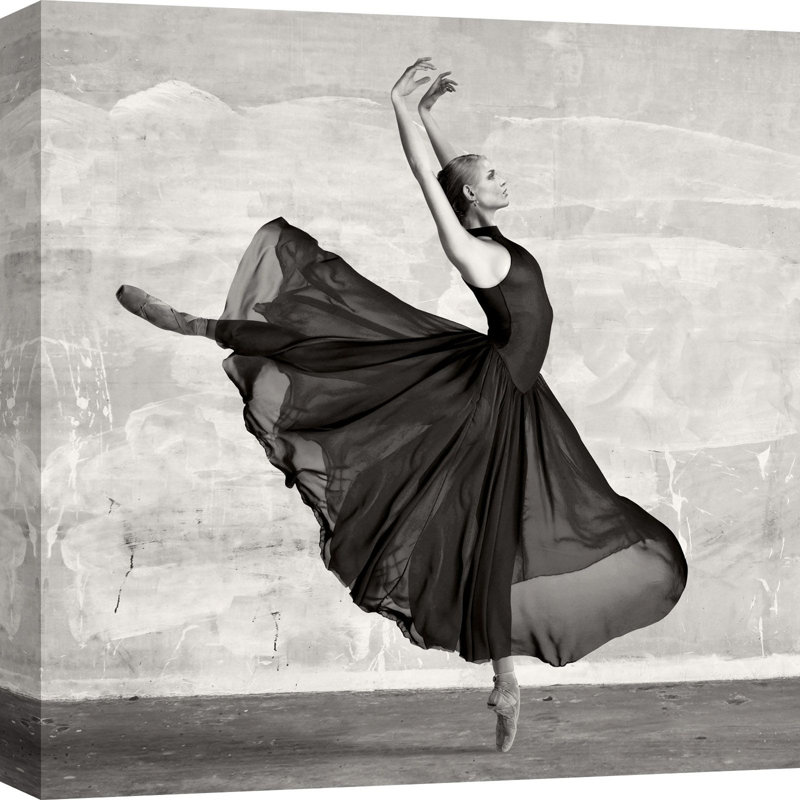 Ballerina Dancing - Wrapped Canvas Print, 70cm H x 70cm W x 4cm D