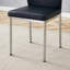 Ensemble 4 pièces de chaises de salle à manger en polyuréthane luxueux noir et argenté-1084043332