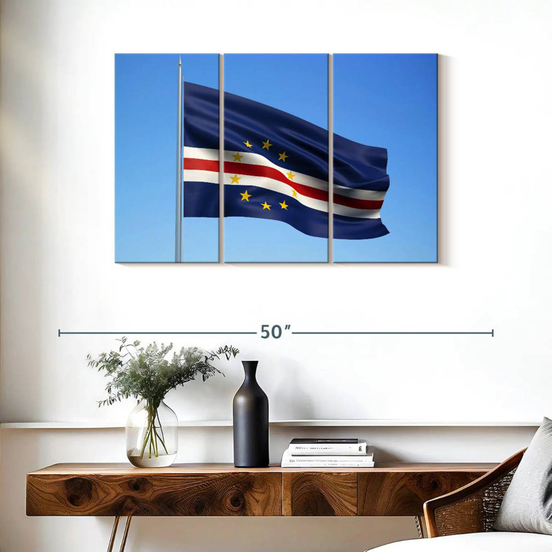 Blue Sky Cape Verde Flag, 24" H x 38" W