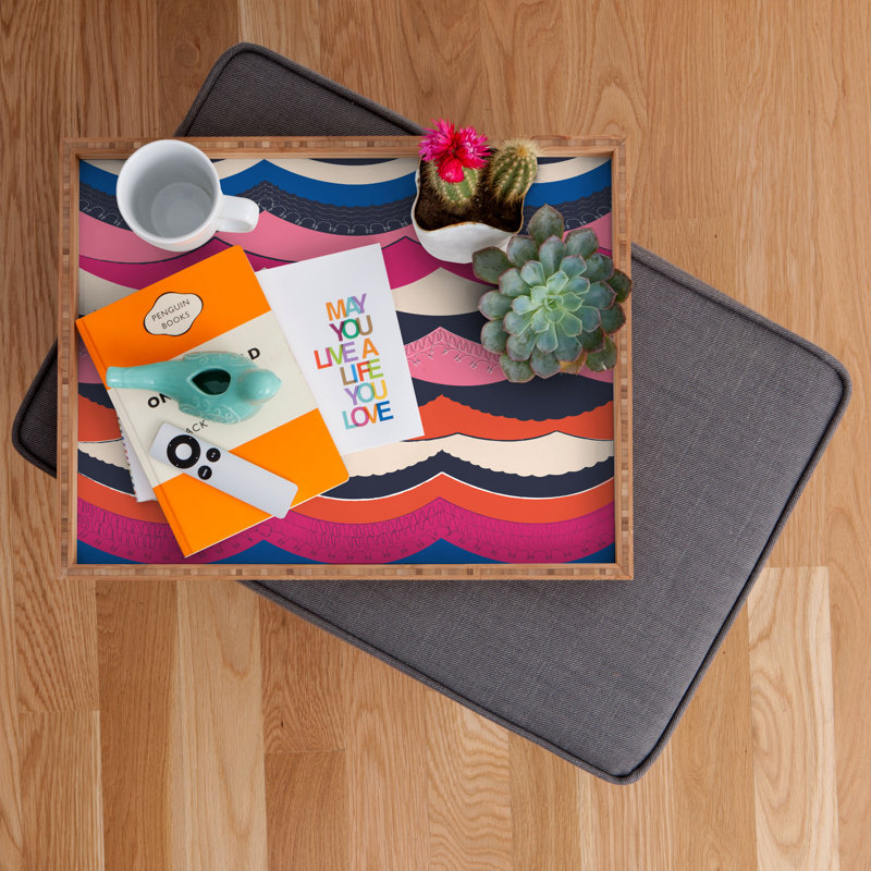 Vy La Wood Tray, 1.75" H x 18" W x 14" D