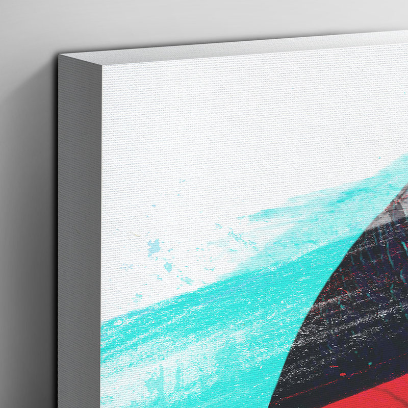 Red Lips Kiss - Wrapped Canvas, 35cm H x 50cm W