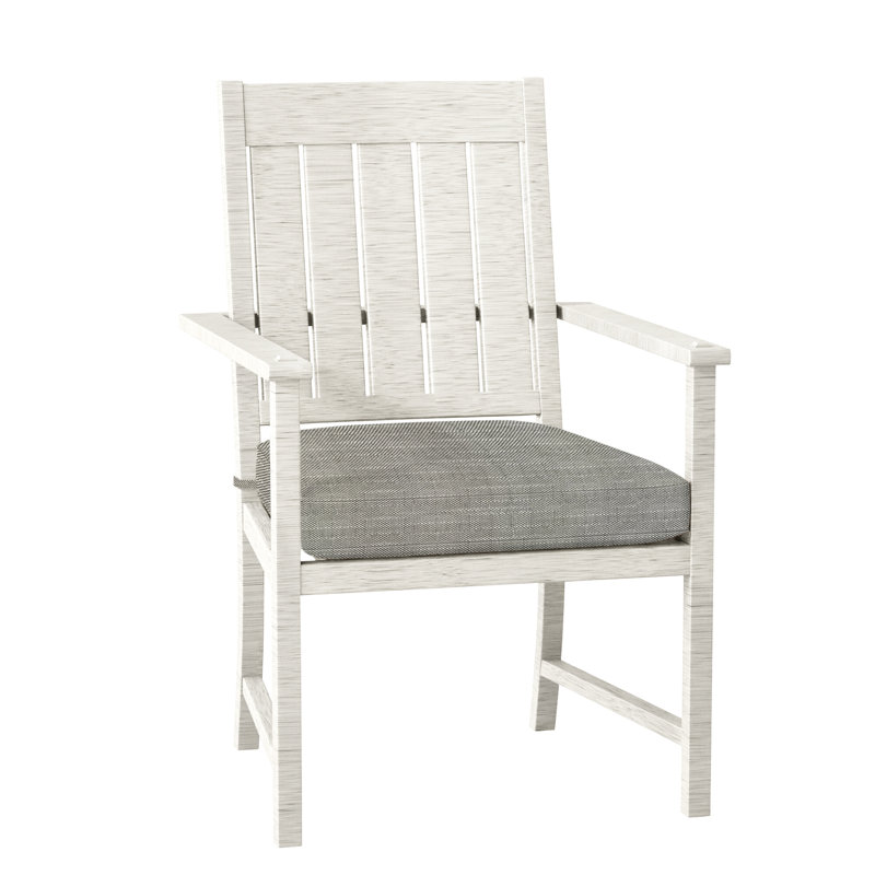 Croquet Patio Dining Armchair with Cushions, Oyster, Rollo Silver, No Welt
