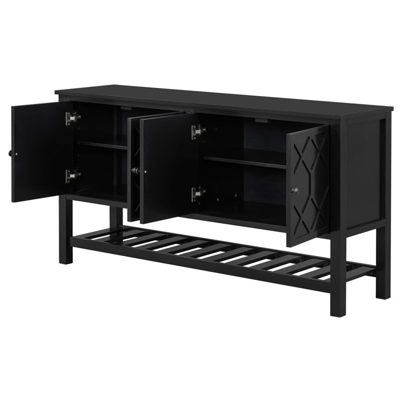 Élégante console avec une conception de porte Polygonal