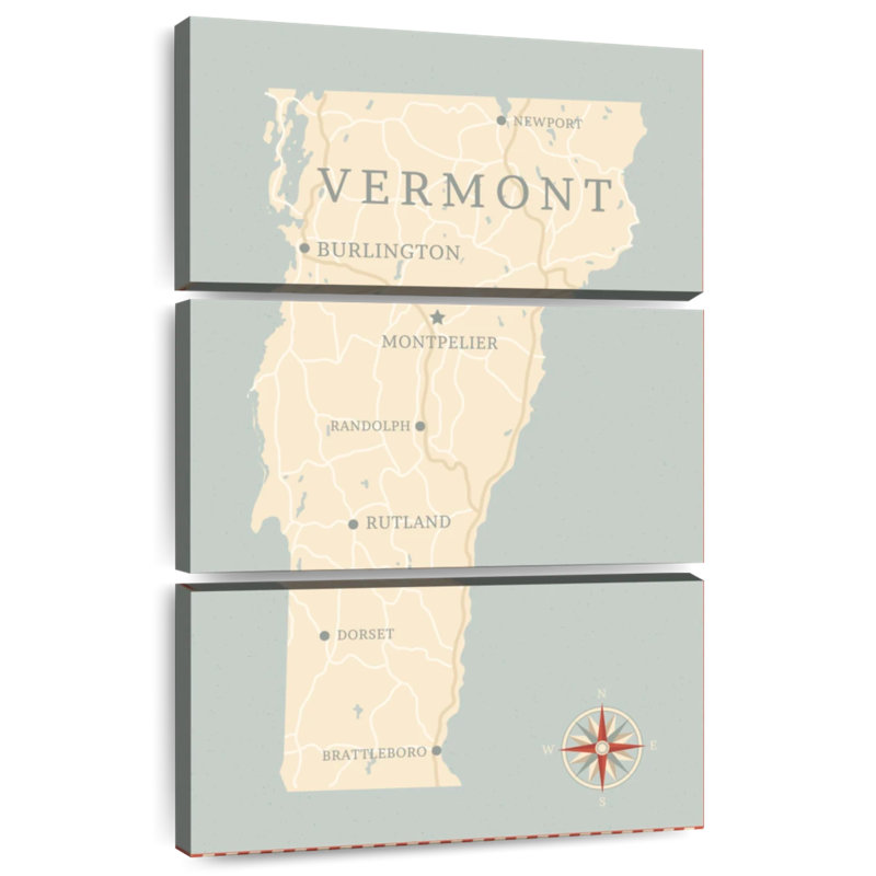 Carte d'État du Vermont à Aliaz