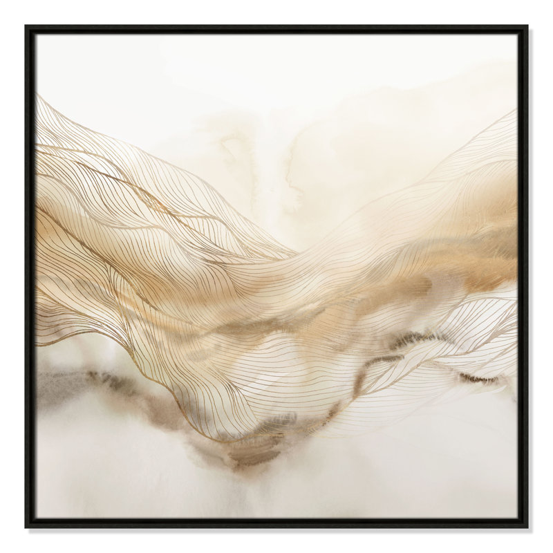 «Line Haze II» par Isabelle Z, H 31,5 po x l 31,5 po, Espresso
