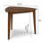 Dela Breakfast Dining Table, 35 Inch Triangular Top, 3 Legs, Medium Brown