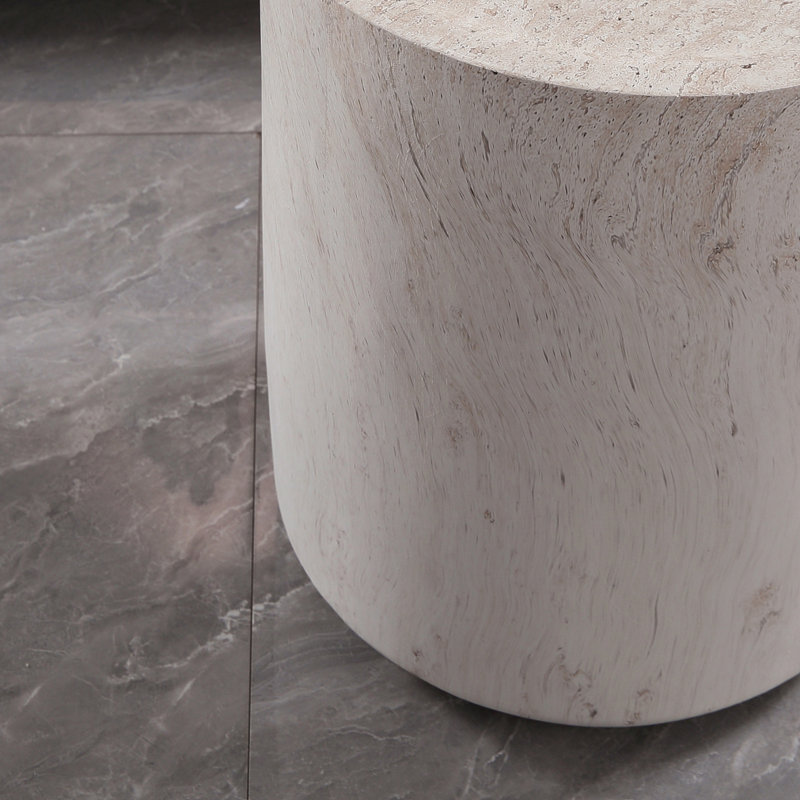 Magnesium Oxide Drum Side Table
