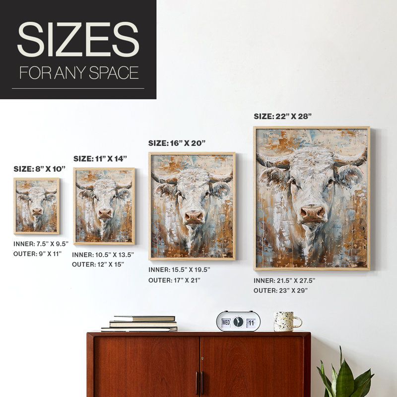 ANIMALS Series Cxxxxi, reproduction encadrée - bois massif, H 11 po x l 9 po, Naturel