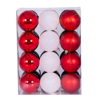 Ornement boule de Noël (ensemble de 24)