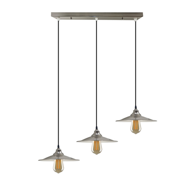 Kente 3 - Light Nickel Kitchen Island Pendant
