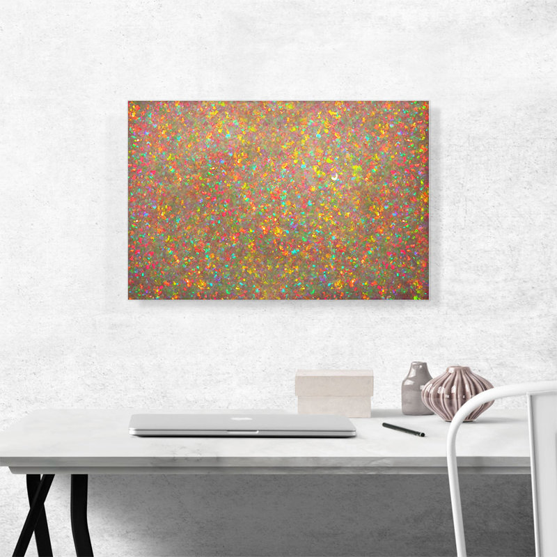 «White Opal Gemstone Jewel Precious Stone», impression sur toile tendue, H 18 po x l 26 po x P 0,75 po