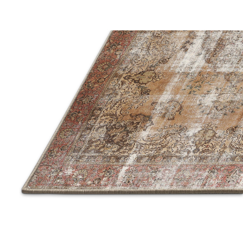 Tapis oriental en laine brun clair Oriental, Rectangle 5 pi x 7 pi