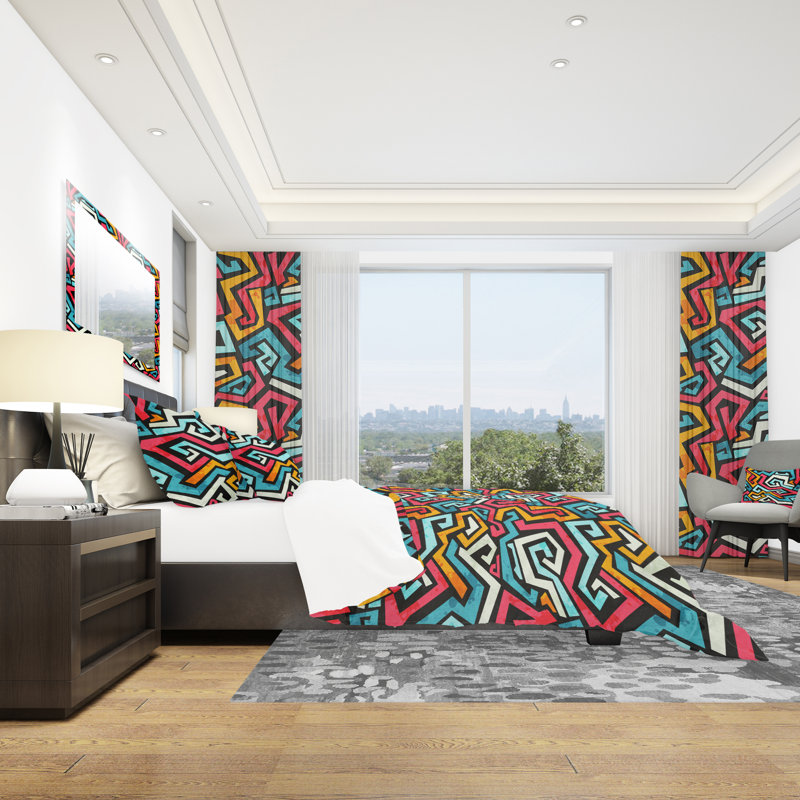 Ensemble de housse de couette moderne et contemporaine, Housse de couette double / grand et 2 taies