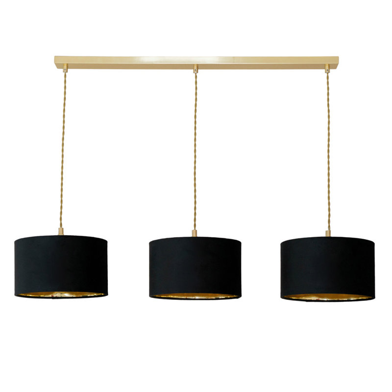 Albeiro 3 - Light Pendant, Brushed Gold, Black