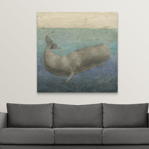 « ii » megan meagher, reproduction d’art Diving Whale, H 30 po x l 30 po x P 1,5 po, Toile
