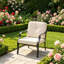 Ensemble de 2 fauteuils de patio pour l'extérieur avec coussins de siège et de dossier rembourrés, meubles de siège résistants aux intempéries pour balcon, cour et bord de piscine