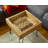 Rustic Chess and Checkers Table with Removable Glass Top
