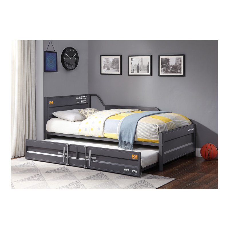 Lit de jour Cargo Gunmetal Finish avec couchette (simple)