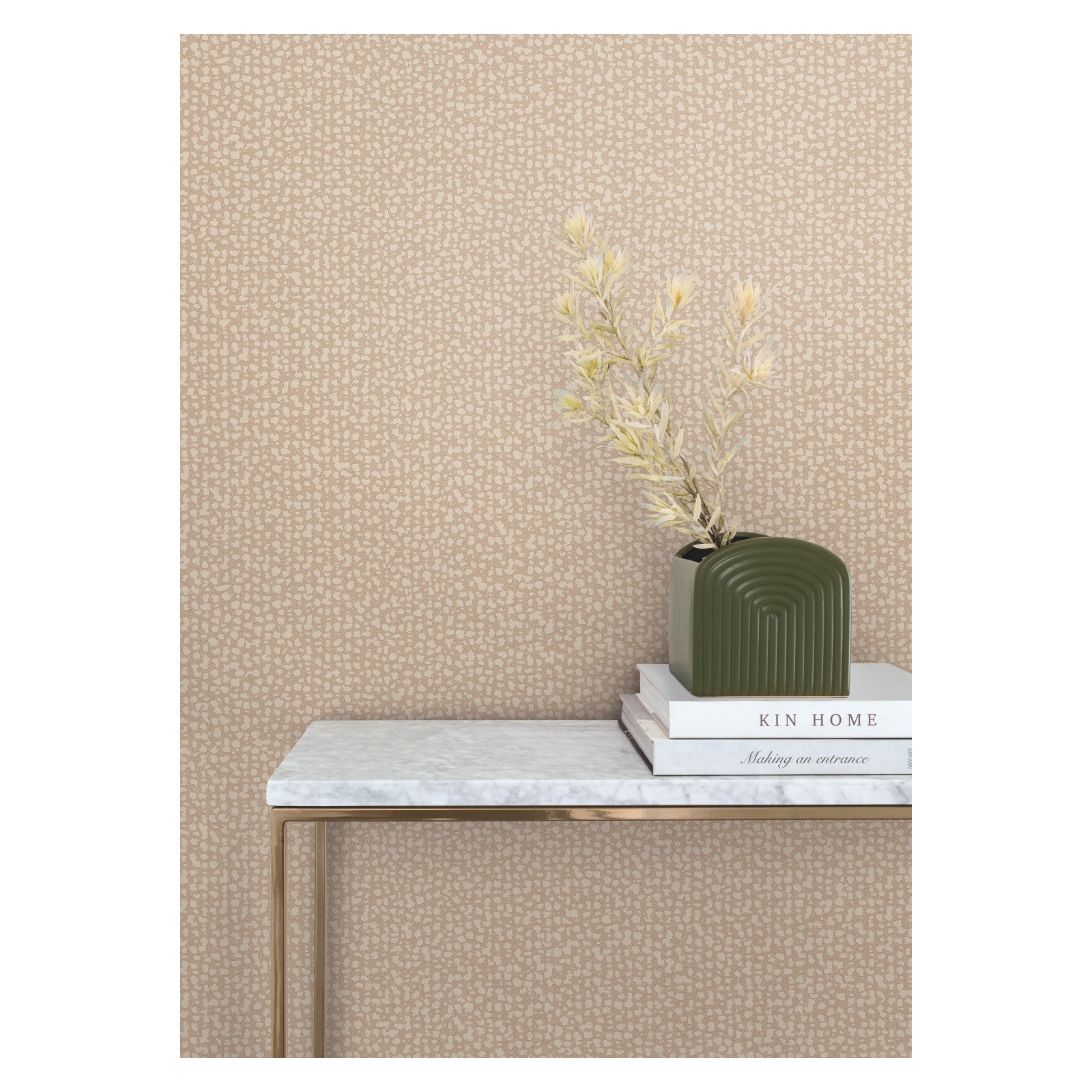 Sylvie Modern Polka Dots Wallpaper, Clay