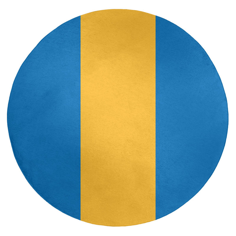 Chenille Striped Indoor Rug, Round 5'