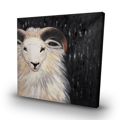 Bushy ram - 32"x32" art on canvas