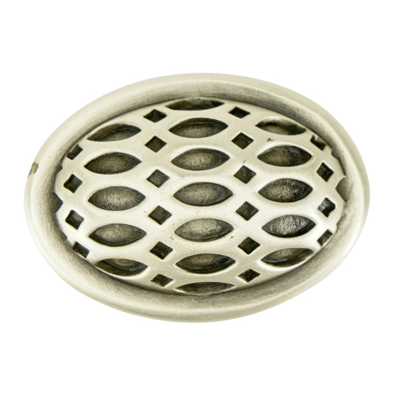 MILAN OVAL KNOB; MATTE, Silver